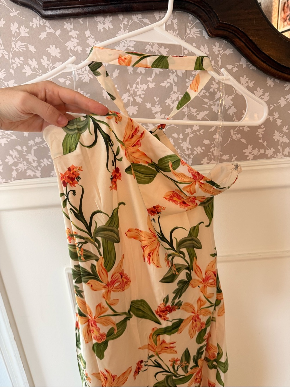 Orange floral maxi dress - Picture 3 of 6